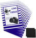500 Pieces Lens Cleaning Paper Tissue with 2 Double Sided Cleaning Cloth for Cameras, Screens, Glasses