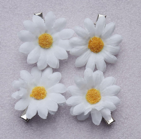 SOWAKA 6 Pcs Vintage Daisy Hair Clips with Alligator Clips, Sun Flower Hair Barrettes for Women, Girls, Wedding Summer