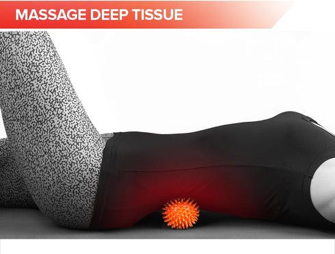 OCTOROX 3-inch Spiky Massage Balls for Feet, Back, Hands, Muscles - Firm, Medium and Soft Spiked Massager Rollers