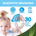 brush-baby WildOnes Kids Electric Toothbrush, Rechargeable, 1 Handle, 3 Brush Heads, USB Charging, Ages 0-10 (Tiger)