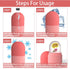 XHJRI Ice Cube Roller Massager for Face, Eyes and Neck, Reusable Silicone Ice Mold for Skin Care (Pink)