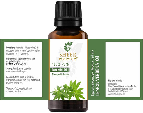 Lemon Verbena Oil 15 ML (0.51 Fl.OZ) | 100% Pure Natural Undiluted Uncut Therapeutic Grade Lippia Citriodora Syn Aloysia Triphylla Essential Oil