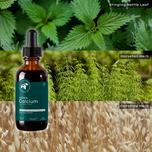 Mountain Meadow Herbs Herbal Calcium, Vegan Liquid Calcium Supplement for Bone & Teeth Support, 2 oz, High Absorption