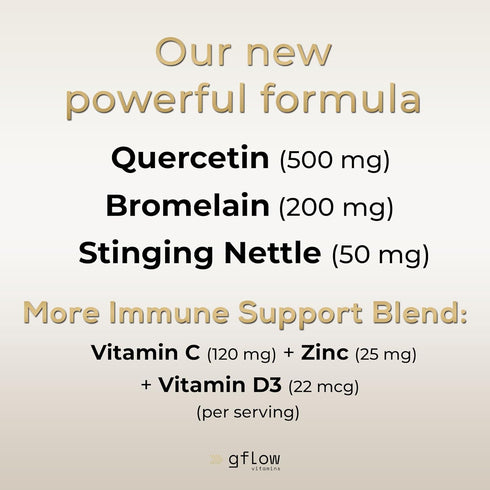 Quercetin with Vitamin C and Zinc, 500mg Quercetin with Bromelain, 240 Veggie Caps, Non-GMO, Vegan