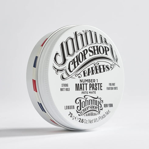 JOHNNY’S CHOP SHOP #1 Men's Hair Styling Matte Paste, Pro-Quality Strong Hold, 2.6 oz
