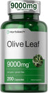 Horbaeach Olive Leaf Extract Capsules 9000mg, 200 Count, Super Strength Supplement, Non-GMO
