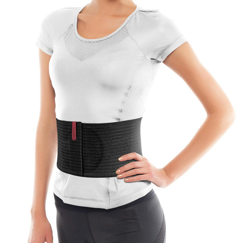 ORTONYX Umbilical Hernia Belt for Men and Women, 6.25" Abdominal Binder with Hernia Support Pad, Black OX5241-L/XL