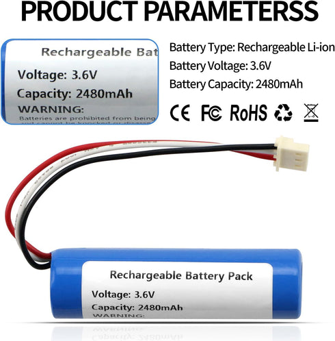 ZTHY 300-10342 Battery Replacement for Honeywell PROSIXC2W Hardwired-to-SiX Converter Panel Series 3.6V 2480mAh