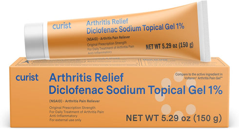 Curist Diclofenac Sodium Topical Gel 1 Percent 150g for Arthritis Pain Relief for Hand/Foot, Knee/Elbow Pain
