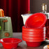 100 Pcs 12oz Red Disposable Plastic Bowls - Dessert Cups, Snack Bowls, Soup Bowls for Party Favor Picnic