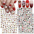 4 Sheets Christmas Nail Art Stickers, Cute Cartoon Self-Adhesive 3D Charms for Women Girls