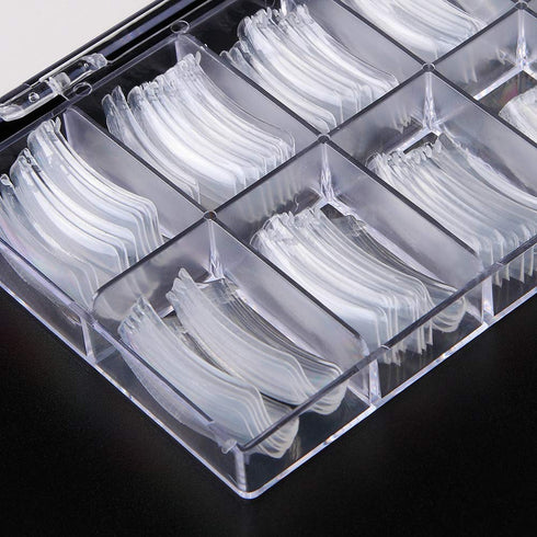 Nail Extension Form Tips, Clear 100pcs Poly Gel Acrylic Nails Mold, Dual Forms System for DIY Polish Manicure