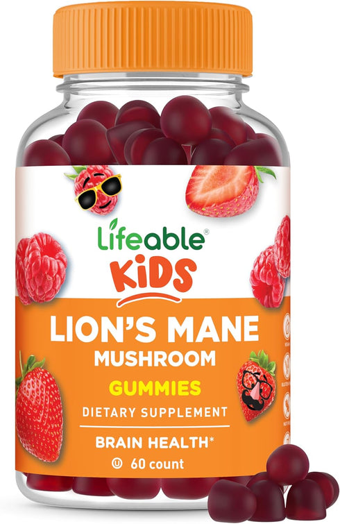 Lifeable Lions Mane Gummies for Kids | Great Tasting Lions Mane Mushroom