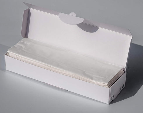 100 Pack 100% White Kraft Paper Bags, 2.75 x 10 inches White Plain Bag for Kitchen Cutlery Utensils Holder