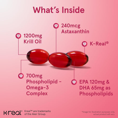 Omega-3 60 30 Jarrow Formulas Krill Oil - Phospholipid Complex with Astaxanthin - Softgels - Servings - Supports Lipid
