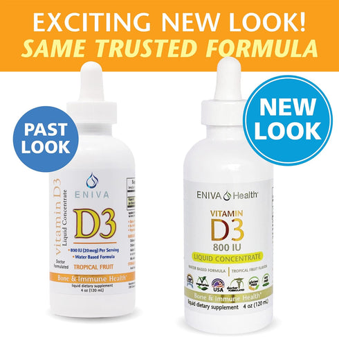 Eniva Health Liquid Vitamin D (D3), Dr. Formulated for Rapid Absorption, 120 mL