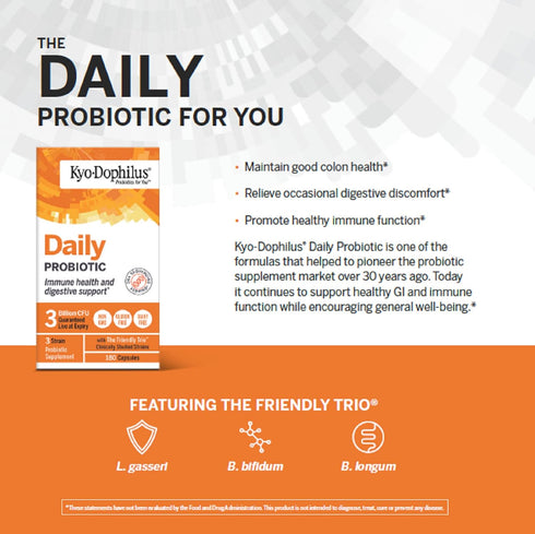 Kyo-Dophilus Daily Probiotic, Immune and Digestive Support*, 90 capsules )Packaging may vary)
