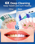 Rotating Electric Toothbrush for Adults, 8 Brush Heads, 4 Modes, Rechargeable Power, 2 Min Smart Timer, Dark Blue