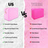 Makeup Bags for Women, Large Nylon Makeup Bag, Preppy Pouch for Travel Toiletries, Nylon Makeup Bag