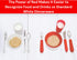 Essential Medical Supply Power of Red Adaptive Scoop Dish, Suction Cup Bottom for Easier Eating - 2 Dishes Included