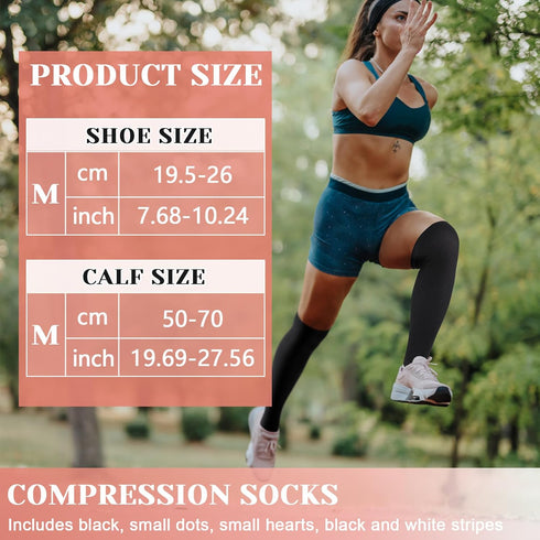 Shyyween Thigh High Compression Socks for Women - Ideal Gift for Nurses