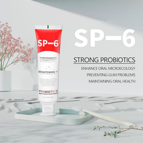 Hannahcos Sp-6 Sp-6 6 4.9oz Probiotics Whitening Toothpaste, Ultra Whitening Toothpaste, Enhanced Formula