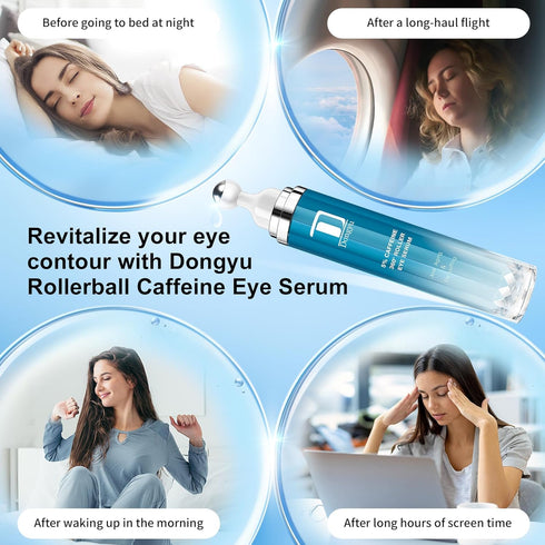 Caffeine Eye Cream for Dark Circles, Daily Eye Serum for Under Eye Puffiness, Morning Skincare