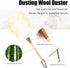 16 Inch Lambswool Duster with Bamboo Handle, Soft Natural Wool Feather Dusters for Home, Office, Car Cleaning