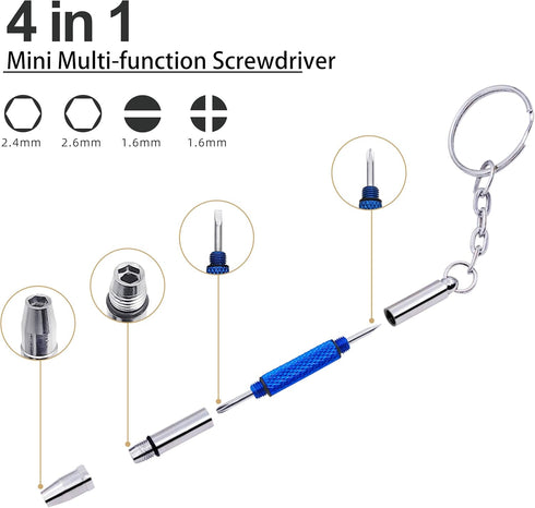 HIQU and HIST 4 4 1 Set, Tool(4 Pcs Mini Eyeglass Screwdriver, in Watches Precision Screwdriver Kit, Eyeglass Repair