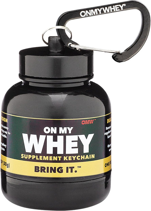 Protein Powder and Supplement Funnel Keychain, Portable Container for Gym, Workouts, Fitness, TSA Approved, Classic