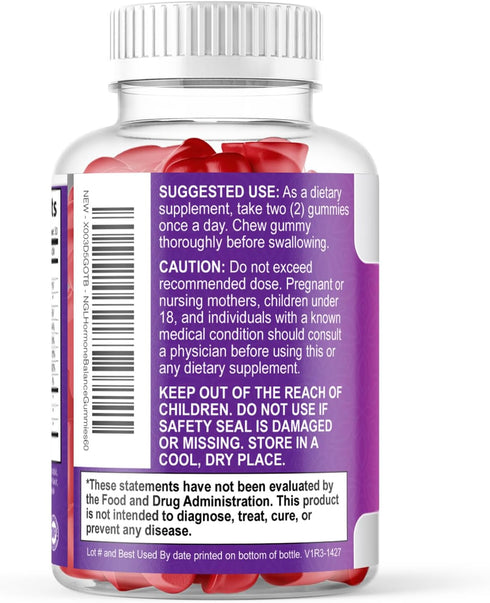 Gummy 60 Gummies Menopause Supplement for Women - Complete Multi-Benefit Menopause Relief for Mild Hot Flashes & Night