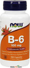 NOW Supplements, Vitamin B-6 (Pyridoxine HCl) 100 mg, Cardiovascular Health*, 100 Veg Capsules