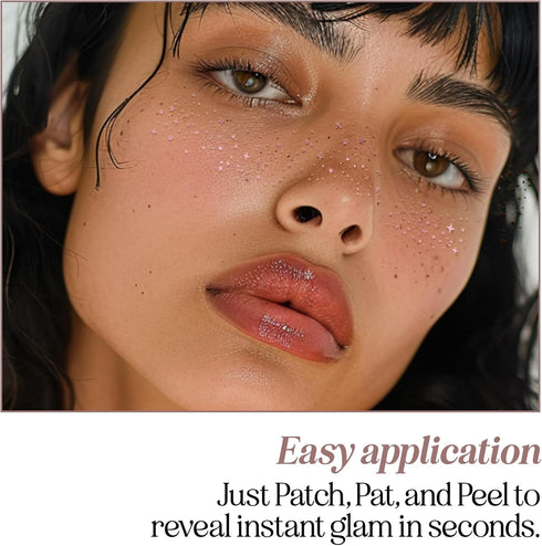 Makeup Patches - Rose Gold Face Glitter Speckles, Cute Glitter Makeup Accessories for Women