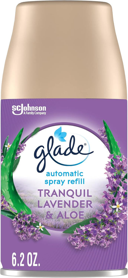 Glade Automatic Spray Refill, Air Freshener for Home, Tranquil Lavender & Aloe, 6.2 Oz