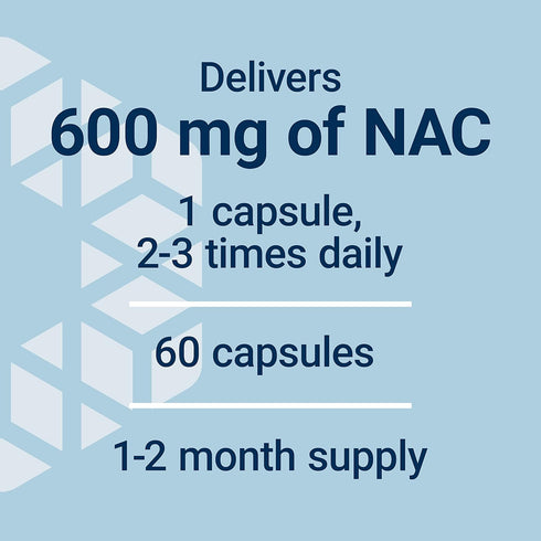 Life Extension N-Acetyl-L-Cysteine (NAC) 600 mg - Immune, Respiratory & Liver Health, 60 Capsules