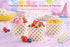 Worlds 8oz 50 pack Paper Ice Cream Cups Polka Dot Paper Yogurt Cups Rainbow