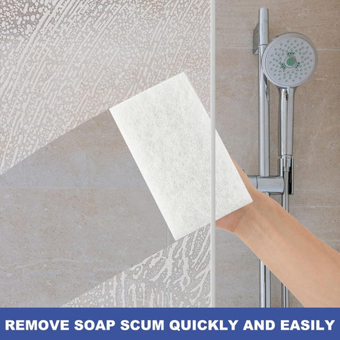Handled Bath Scrubber, Heavy Duty Cleaning Sponge Scrub Brush, Non-Scratch for Shower and Tile