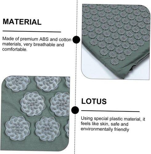 Set NOLITOY Shiatsu Acupoint Massage Mat and Pillow with Carrying Bag, Practical Relaxation Yoga Mat for Full Body