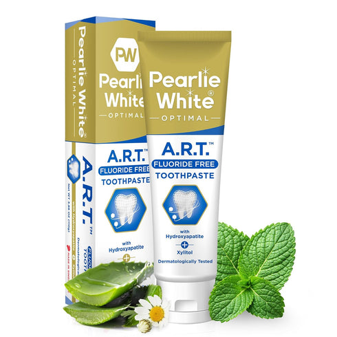 Pearlie White Active Remineralization Fluoride Free Toothpaste - 3.8oz/110gm for Tooth Enamel Repair with Xylitol