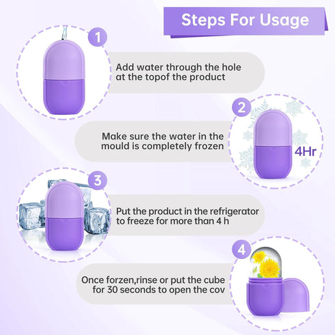 Ice Roller for Face and Eye, Ice Face Roller, Gua Sha Face Massage, Silicone Ice Mold, Ice Facial Cube, Skin Care Tools