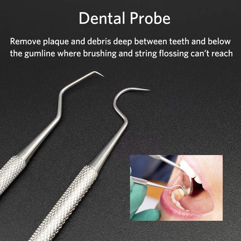 Professional Dental Tools - Langsum Stainless Steel Teeth Cleaning Kit for Dentist, Personal Use, Pets
