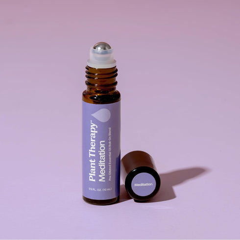 Plant Therapy Meditation Essential Oil Blend, 100% Pure, Pre-Diluted Roll-On, 10 mL (1/3 oz), Therapeutic Grade