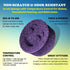 Scrub Moji Scrubbing Sponge Set of 3, Purple, Temperature-Responsive Foam, Stain and Odor-Resistant