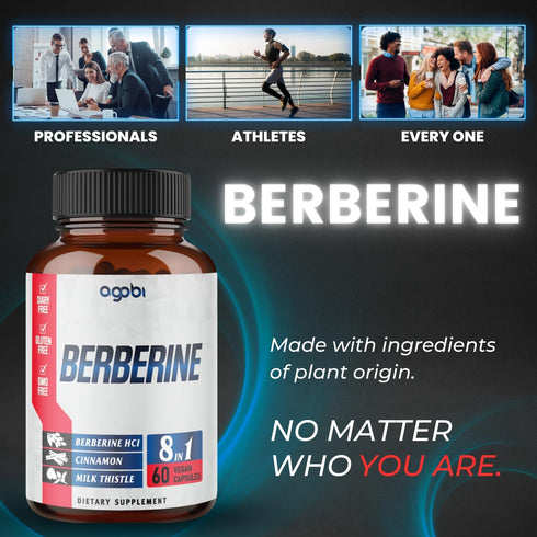 Berberine Supplement with Ceylon, Milk Thistle, Turmeric, Elderberry & More - 60 Counts for Immune, Cardiovascular &