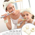 6 PCS Spa Headband with Wrist Washband Face Wash Set, Beige