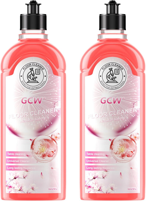 Floor Cleaner & All-Purpose Cleaner, Plant-Based Biodegradable Formula for Kitchen, Bathroom, Sakura Scent, 33.8 Fl. Oz