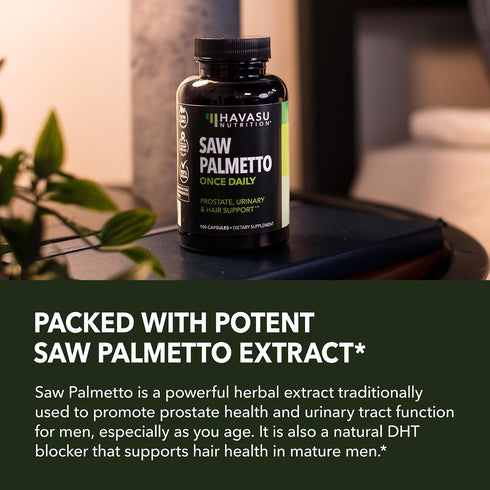 Saw Palmetto For Men Prostate Supplement - Potent Support for Men's Health, Over 6 Month Supply