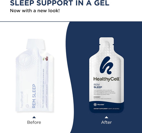 Healthycell REM Sleep - Extra Strength Liquid Gel Sleep Aid Supplement for Adults, 30 Gel Packs