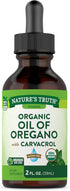 Nature's Truth Oil of Oregano Organic Liquid Drops, 2 fl oz, Mediterranean & Wild Oregano Supplement