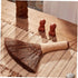 Small Soft Bristle Broom, Natural Cleaning Brush for Desktop, Household Duster, Light Brown Silk